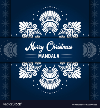 merry christmas mandala background with ornamental merry christmas mandala background with ornamental