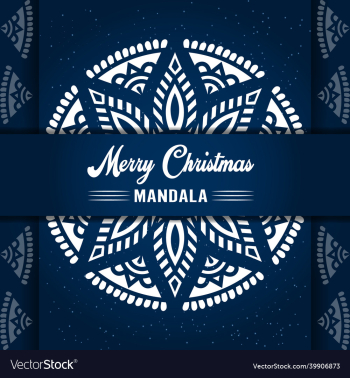 merry christmas mandala background with ornamental merry christmas mandala background with ornamental