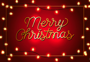 Merry Christmas poster design. Xmas garlands Merry Christmas poster design. Xmas garlands