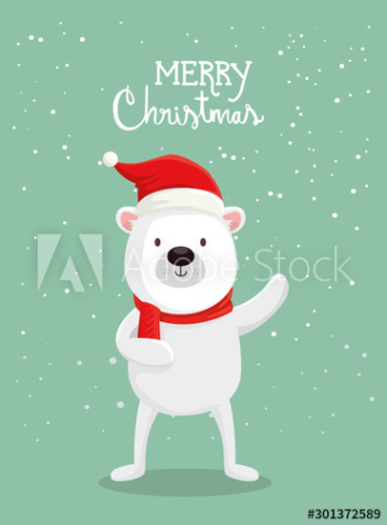 merry christmas poster with cute bear design merry christmas poster with cute bear design