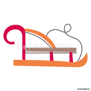merry christmas sled carriage icon merry christmas sled carriage icon