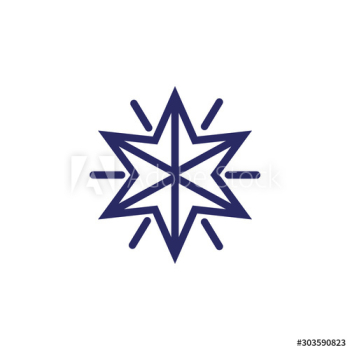merry christmas star decorative icon