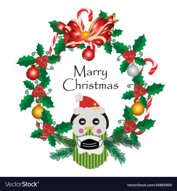 merry christmas wreath design
