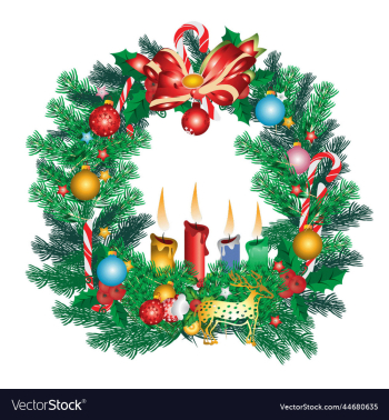 merry christmas wreath design
