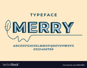 merry typeface alphabet eps 10