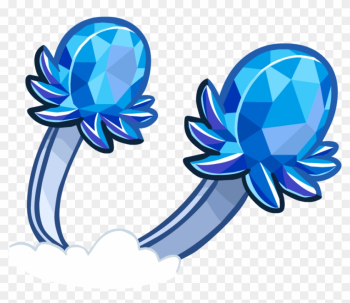 Merry Walrus Party Login Screen Crystal Puffle Earmuffs - Merry Walrus Party Login Screen Crystal Puffle Earmuffs