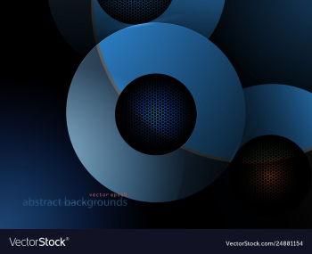 Metal blue colors circular shapes vector image Metal blue colors circular shapes vector image