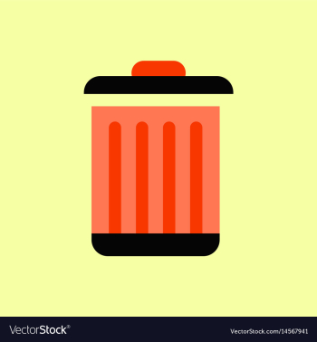 Metal garbage can vector image Metal garbage can vector image