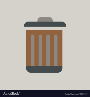 Metal garbage can vector image Metal garbage can vector image