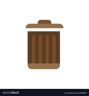 Metal garbage can vector image Metal garbage can vector image