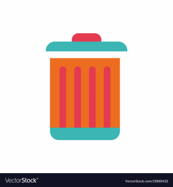 Metal garbage can vector image Metal garbage can vector image