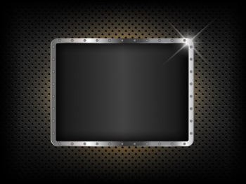Metal Plate Over metallic grid Background Metal Plate Over metallic grid Background