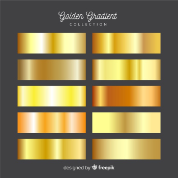 Metallic texture gold gradient set Metallic texture gold gradient set