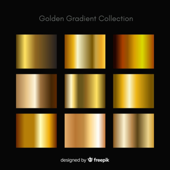 Metallic texture gold gradient set Metallic texture gold gradient set