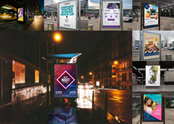 Metro Road Poster Mockup (PSD)