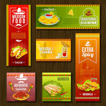 Mexican Food Banner Set Mexican Food Banner Set