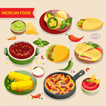 Mexican food set Mexican food set