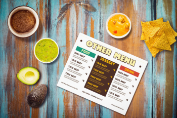 Mexican restaurant menu mock-up Free Psd