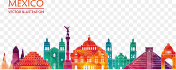 Mexico City Royalty-free Drawing Illustration - Vector illustration Mexico City 