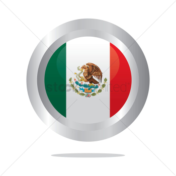 Mexico flag button Mexico flag button