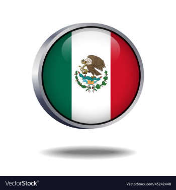 mexico flag button mexico flag button
