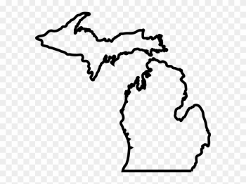 Michigan Map Outline Clip Art - Blank Map Of Michigan