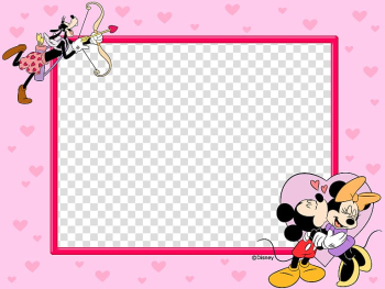 Mickey and Minnie Mouse frame , frame Receita bruta, Disney frame template design transparent background PNG clipart