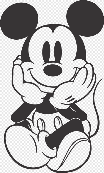 Mickey Mouse Minnie Mouse Black and white Drawing, mickey mouse, white, mammal, heroes png