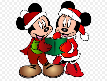 Mickey Mouse Minnie Mouse Goofy Donald Duck Pluto - Minnie and Mickey Mouse Christmas Free PNG Clip Art Image 