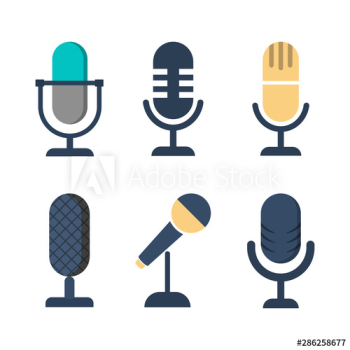 Microphone icon set Microphone icon set