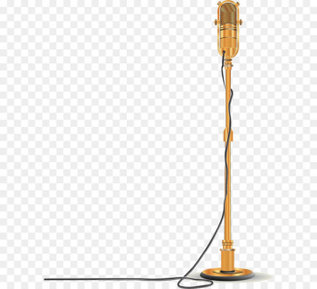 Microphone Stock illustration - Vector painted golden microphone 