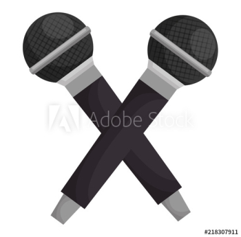 microphones crossed concert musical icon microphones crossed concert musical icon