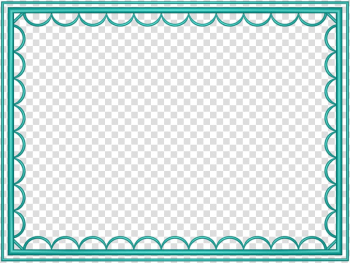 Microsoft PowerPoint , Teal Border Frame transparent background PNG clipart