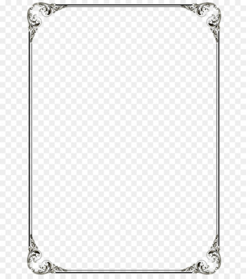 Microsoft Word Template Clip art - Black Border Frame PNG File 