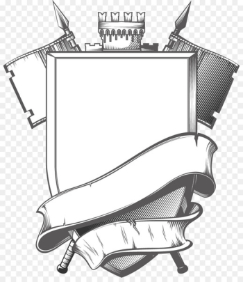 Middle Ages Black and white - Classical medieval element vector material 