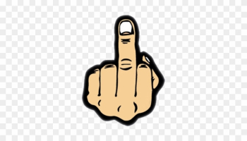 Middle Finger Clipart - Cartoon Middle Finger