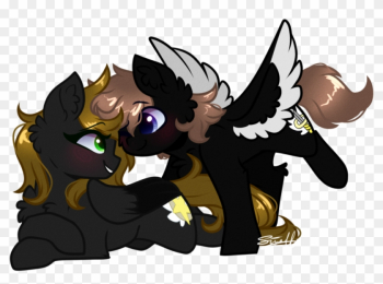 Midnight Angel And Guardian Angel By Cloud Drawings - Cartoon Midnight Angel And Guardian Angel By Cloud Drawings - Cartoon