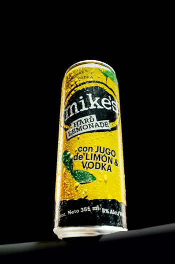 Mike's Hard Lemonade Can on Black Background Mike's Hard Lemonade Can on Black Background