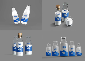 Milk Bottle Mockups