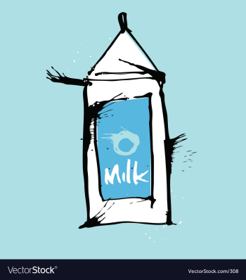 Milk carton vector image Milk carton vector image