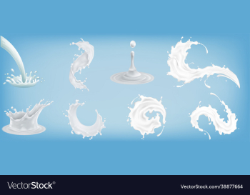 milk splashes set yogurt or dairy drink product milk splashes set yogurt or dairy drink product