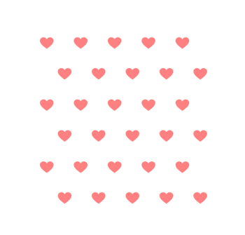 Mini Hearts Pattern Stencil | Hearts Cookie Stencil - bakeartstencils