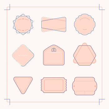 Minimal blank label set | Free stock vector - 1200666
