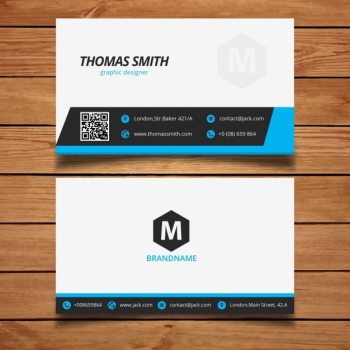 Minimal Blue Business Card Minimal Blue Business Card