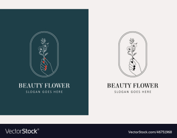 minimal feminine botanical floral branch and logo