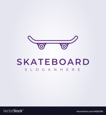 minimal line skateboard logo design minimal line skateboard logo design
