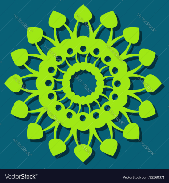 Minimalism mandala with leaves vector image Minimalism mandala with leaves vector image