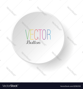 Minimalism white button vector image Minimalism white button vector image