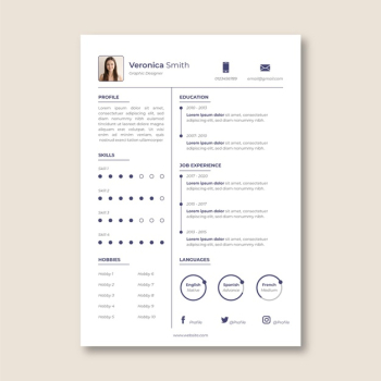 Minimalist cv template Free Vector Minimalist cv template Free Vector