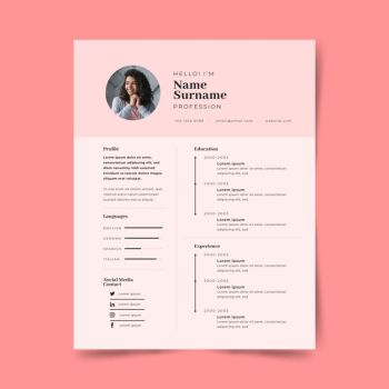 Minimalist cv template Free Vector Minimalist cv template Free Vector